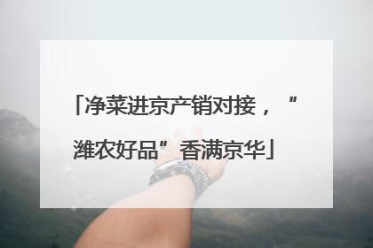 净菜进京产销对接，“潍农好品”香满京华