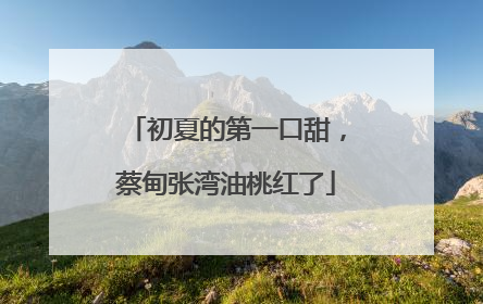 初夏的第一口甜，蔡甸张湾油桃红了