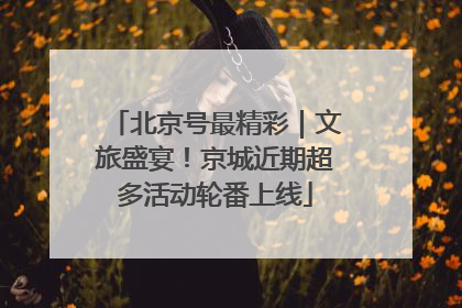 北京号最精彩｜文旅盛宴！京城近期超多活动轮番上线
