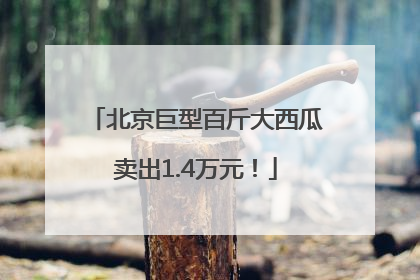 北京巨型百斤大西瓜卖出1.4万元！
