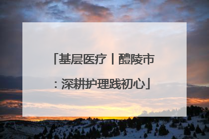 基层医疗丨醴陵市：深耕护理践初心