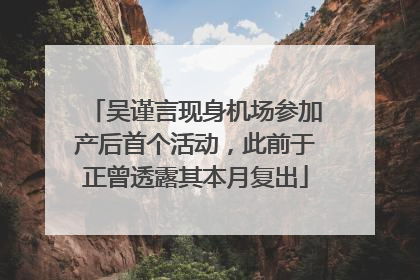 吴谨言现身机场参加产后首个活动，此前于正曾透露其本月复出