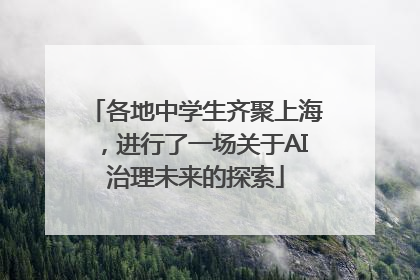 各地中学生齐聚上海，进行了一场关于AI治理未来的探索