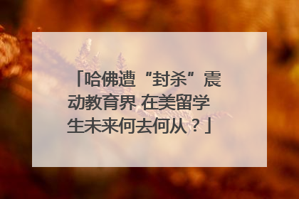 哈佛遭“封杀”震动教育界 在美留学生未来何去何从？
