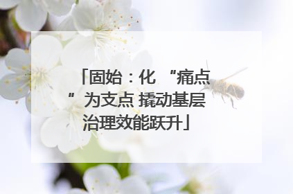 固始：化 “痛点”为支点 撬动基层治理效能跃升