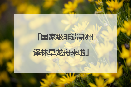 国家级非遗鄂州泽林旱龙舟来啦
