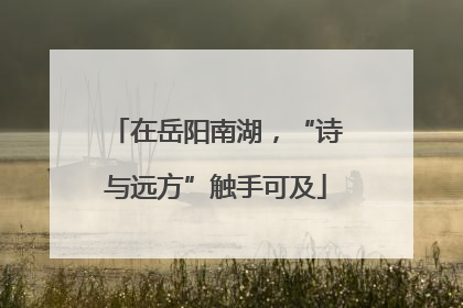 在岳阳南湖，“诗与远方”触手可及