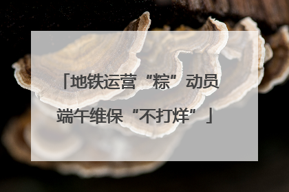 地铁运营“粽”动员 端午维保“不打烊”