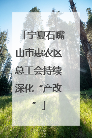 宁夏石嘴山市惠农区总工会持续深化“产改”