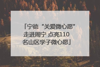 宁德“关爱微心愿”走进周宁 点亮110名山区学子微心愿