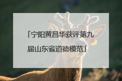 宁阳黄昌华获评第九届山东省道德模范