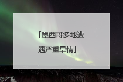 墨西哥多地遭遇严重旱情
