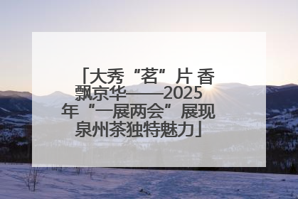 大秀“茗”片 香飘京华——2025年“一展两会”展现泉州茶独特魅力