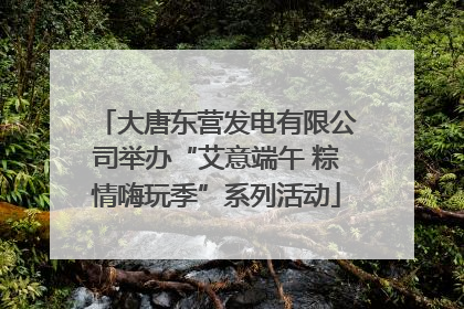 大唐东营发电有限公司举办“艾意端午 粽情嗨玩季”系列活动