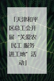 天津和平区总工会开展“关爱农民工 服务进工地”活动