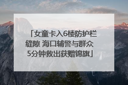 女童卡入6楼防护栏缝隙 海口辅警与群众5分钟救出获赠锦旗