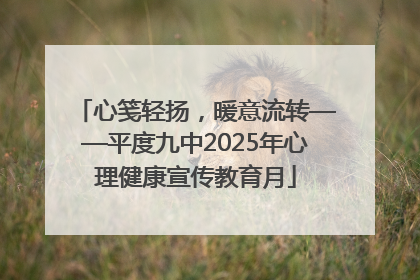 心笺轻扬，暖意流转——平度九中2025年心理健康宣传教育月