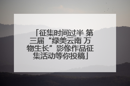 征集时间过半 第三届“绿美云南 万物生长”影像作品征集活动等你投稿