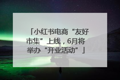 小红书电商“友好市集”上线，6月将举办“开业活动”
