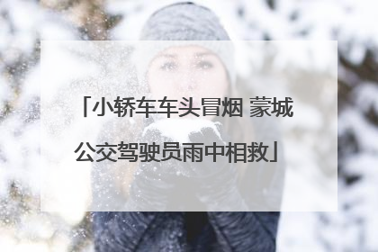 小轿车车头冒烟 蒙城公交驾驶员雨中相救