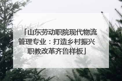 山东劳动职院现代物流管理专业：打造乡村振兴职教改革齐鲁样板