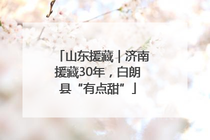 山东援藏｜济南援藏30年，白朗县“有点甜”
