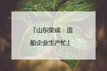 山东荣成：造船企业生产忙