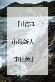 山东1市最新人事任免