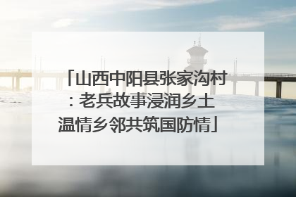 山西中阳县张家沟村：老兵故事浸润乡土 温情乡邻共筑国防情