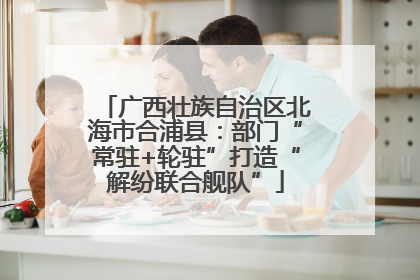广西壮族自治区北海市合浦县：部门“常驻+轮驻”打造“解纷联合舰队”