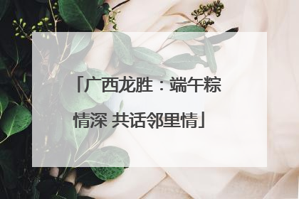 广西龙胜：端午粽情深 共话邻里情