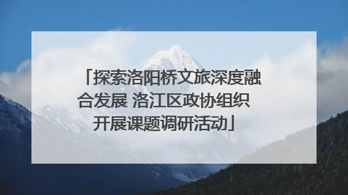 探索洛阳桥文旅深度融合发展 洛江区政协组织开展课题调研活动