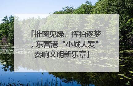 推窗见绿、挥拍逐梦，东营港“小城大爱”奏响文明新乐章