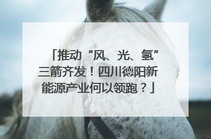 推动“风、光、氢”三箭齐发！四川德阳新能源产业何以领跑？