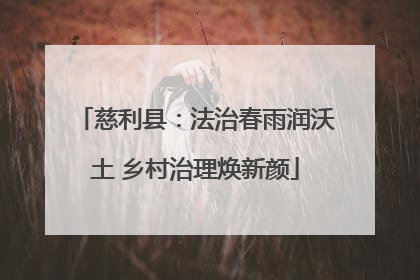 慈利县：法治春雨润沃土 乡村治理焕新颜