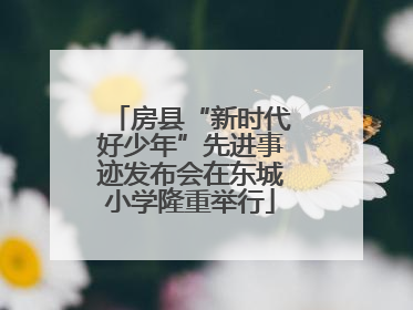 房县“新时代好少年”先进事迹发布会在东城小学隆重举行