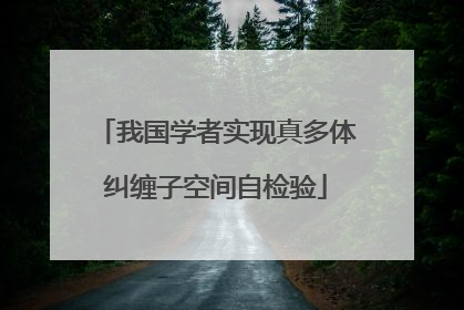 我国学者实现真多体纠缠子空间自检验