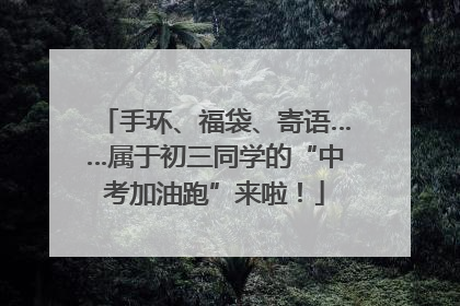 手环、福袋、寄语……属于初三同学的“中考加油跑”来啦！