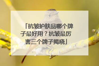 抗皱护肤品哪个牌子最好用？抗皱最厉害三个牌子揭晓