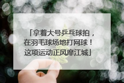 拿着大号乒乓球拍，在羽毛球场地打网球！这项运动正风靡江城