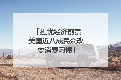 担忧经济前景 美国近八成民众改变消费习惯