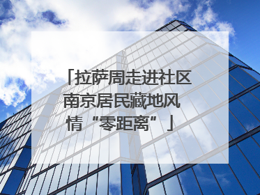 拉萨周走进社区 南京居民藏地风情“零距离”