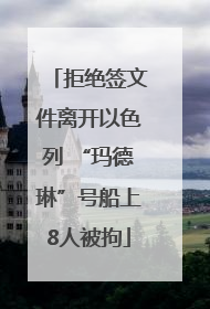 拒绝签文件离开以色列 “玛德琳”号船上8人被拘