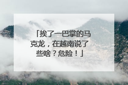 挨了一巴掌的马克龙，在越南说了些啥？危险！