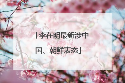 李在明最新涉中国、朝鲜表态