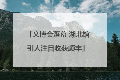 文博会落幕 湖北馆引人注目收获颇丰