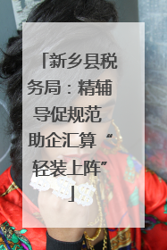 新乡县税务局：精辅导促规范 助企汇算“轻装上阵”