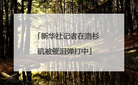 新华社记者在洛杉矶被催泪弹打中