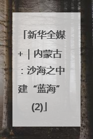 新华全媒+｜内蒙古：沙海之中建“蓝海”(2)