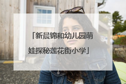 新晨锦和幼儿园萌娃探秘莲花街小学